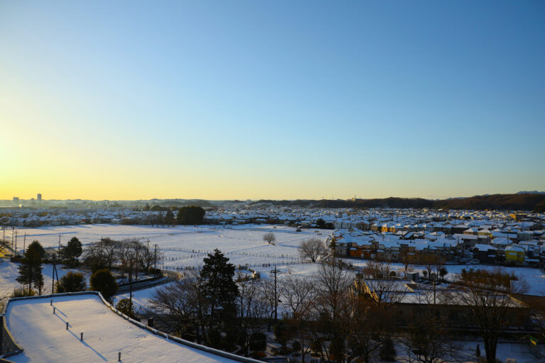 ベランダからの雪景色